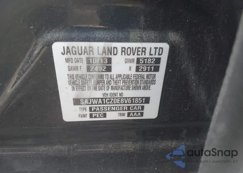 2014 Jaguar Xj z USA, uszkodzony, nr VIN SAJWA1CZ0E8V61851